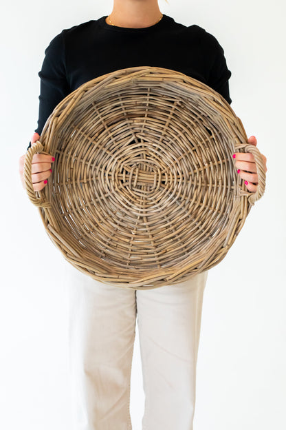 Rattan Round Tray