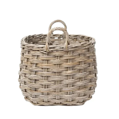 Rattan Rounded Oval Storage Basket
